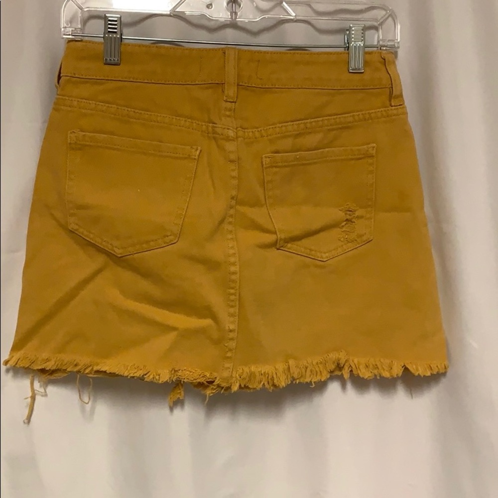Mustard jean skirt - Picture 2 of 2